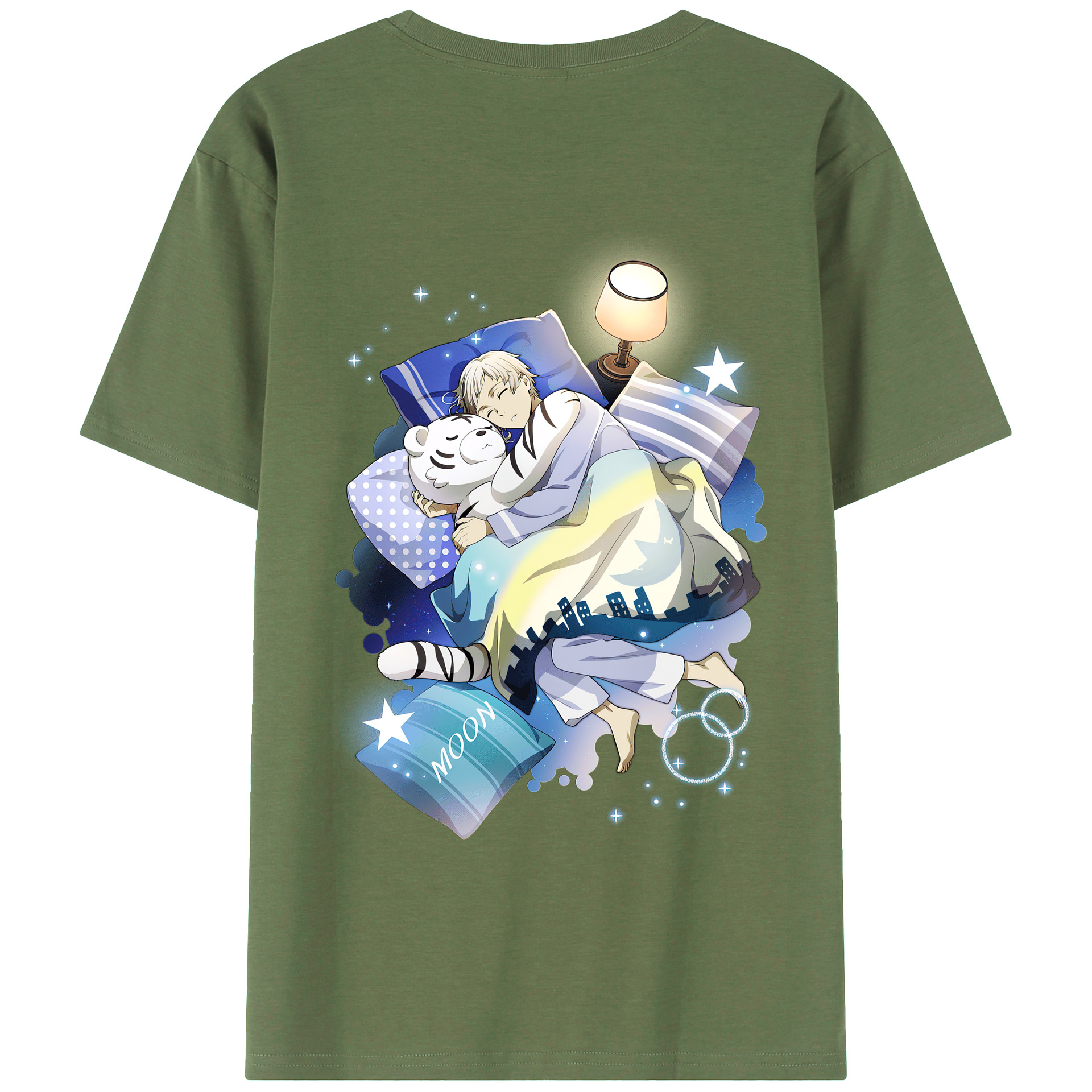 （画像用） 文豪ストレイドッグス Bungo Stray Dogs 綿100％ メンズ半袖Tシャツ（バックプリント） 通気性